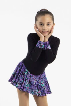 Mondor Ready To Ship Born To Skate Polartec Skating Dress - Cosmic Shapes