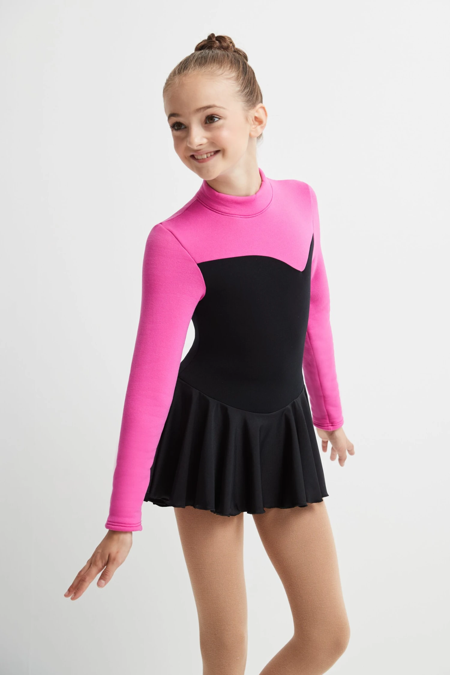 Mondor Ready To Ship Block Polartec Skating Dress - Pink 3 Mondor Ready To Ship Block Polartec Skating Dress - Pink