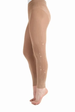 Mondor Ready To Ship Footless Crystal Icicle Skating Tights