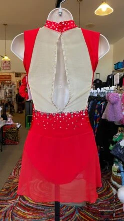 Mondor Ready To Ship Signature #2605 Beaded Skating Dress - Red -Mondor Sales Store IMG 4261 bb7e9f38 ed16 49e4 93f5 26bc54fb5044